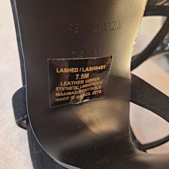 Steve Madden Lashed  Ankle Strap Dressy Platform Sandals Women's Sz 7.5M Black - Picture 9 of 11